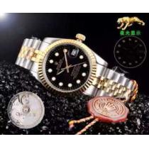 手元を華やかにロレックス ROLEX 重宝するシンプルな男女兼用腕時計 2色可選