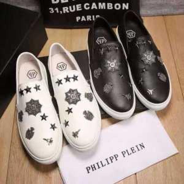 首胸ロゴ  2026春夏 フィリッププレイン PHILIPP PLEIN フラットシューズ 2色可選