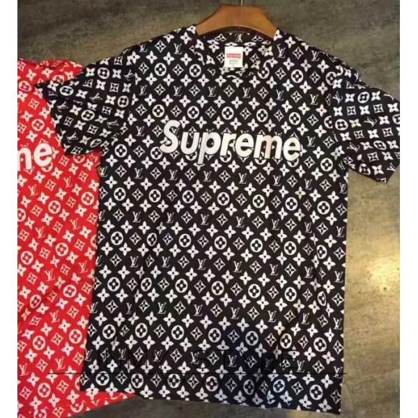 親和性抜群なSupreme x LV BOX LOGO Tee シュプリーム 　半袖Tシャツ 2色可選.心地はまさに大人の