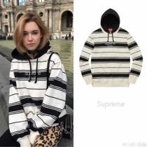 個性派でユニセックス　シュプリーム　SUPREME　ボーダー　ペアパーカー　激安...