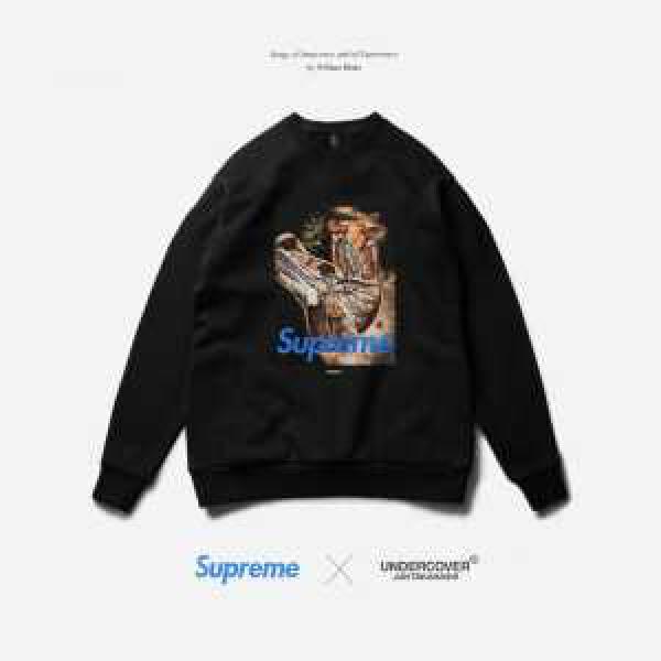 undercover×Supreme 2026 存在感のある ブラック プルオーバーパーカー