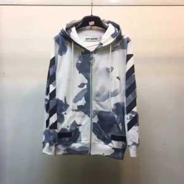 2026 上質 パーカー オフホワイト OFF-WHITE 迷彩総柄