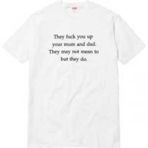 supreme fuck you up tee 目玉商品  2色可選 クールビズ 17春夏 半袖Tシャツ