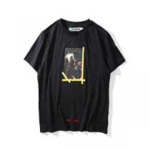 海外セレブ定番愛用 2026春夏 オフホワイト OFF-WHITE 半袖Tシャツ 2色可選 優しいフィット感