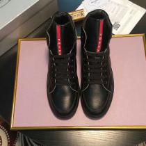 PRADA 2026AW 存在感のある2色可選 ハイトップシューズ SALE!今...