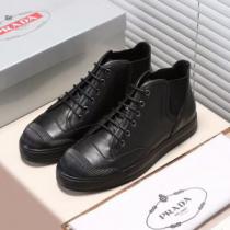 PRADA ハイトップシューズ 2色可選 綺麗に決まるフォルム！プラダ2026最新入荷