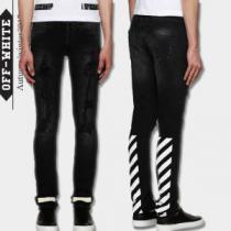 優れた品質 OFF-WHITE 2026秋冬季超人気 デニムパンツ オフホワイト...