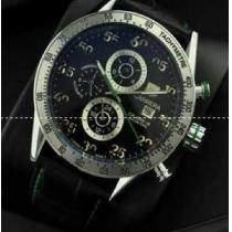 圧倒的な高級感タグホイヤー TAG HEUER カレラ アリゲーターレザー メンズ CV2A1R.FC6235 艶ありの腕時計