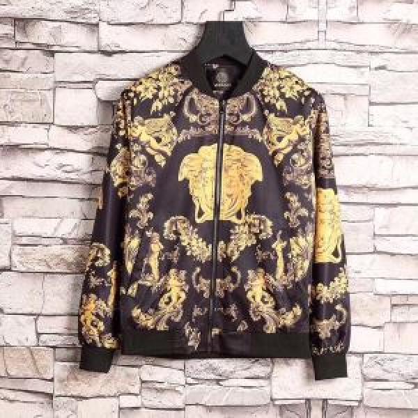 ヴェルサーチ VERSACE2色可選花プリントデザインジャケット2026秋冬季超人気