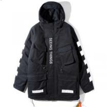 2026秋冬季超人気 艶やかなコート オフホワイト OFF-WHITE ダウンジ...
