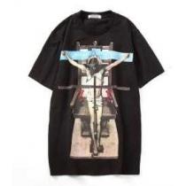 お得100%新品 ジバンシーＴシャツコピー GIVENCHY 半袖クルーネックイエス十字架刑プリント