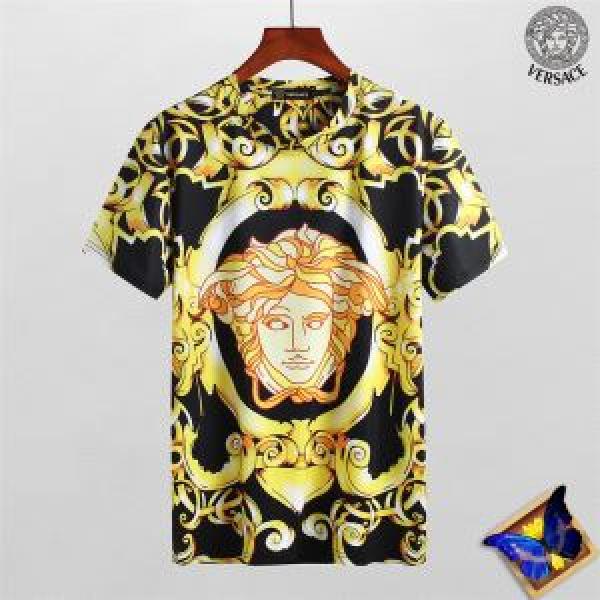 乾きやすい 半袖Tシャツ 2026春夏新作 在庫を確保 ヴェルサーチ VERSACE