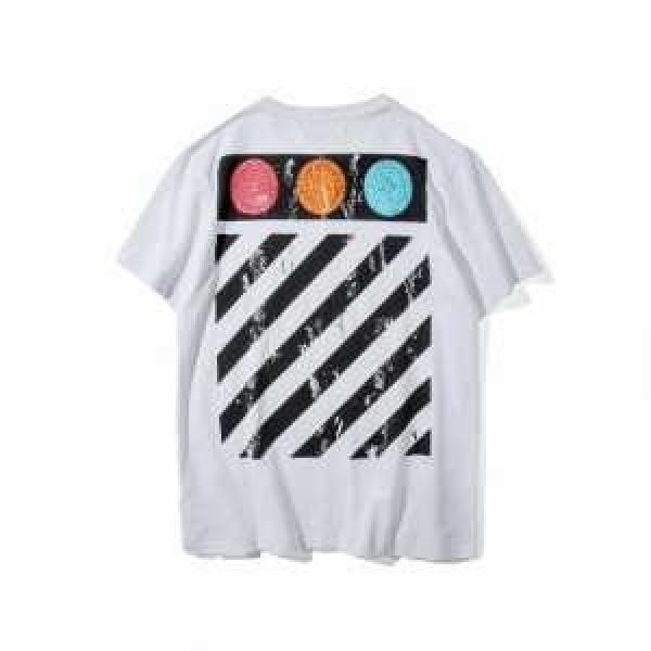 2026春夏新品OFF-WHITEオフホワイトＴシャツ通販男女兼用半袖クルーネックトップスブラック、ホワイト2色