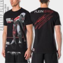 しわになりにくい 半袖Tシャツ 2色可選 フィリッププレイン PHILIPP P...