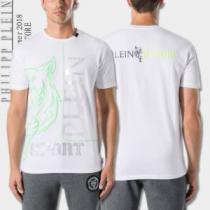 2色可選 2026春夏新作 希少性の高い 収縮性のある 半袖Tシャツ フィリップ...