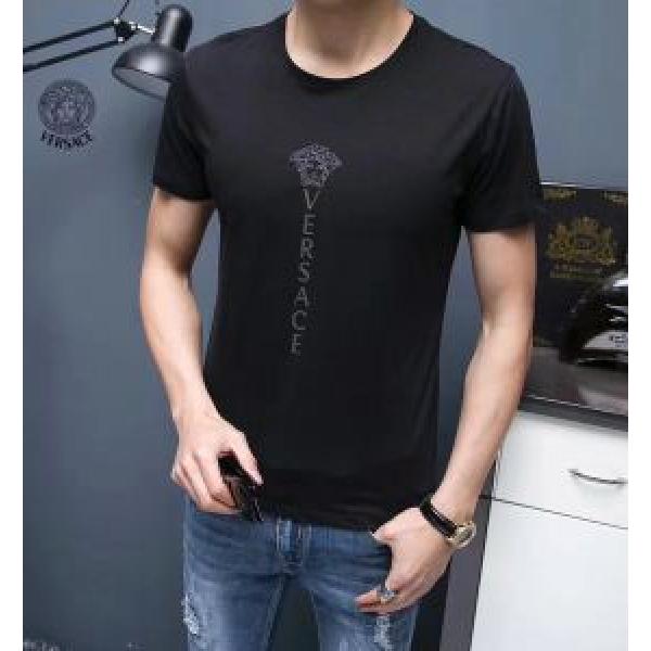 美品*入手困難 2026人気の主流アイテム ヴェルサーチ VERSACE 2色可選 半袖Tシャツ
