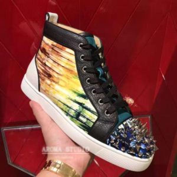 高級感を演出するルブタン新作コピーChristian Louboutinメンズハイカットスパイク春夏季新作シューズ靴