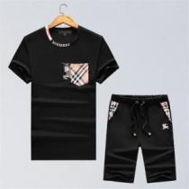 バーバリー 2色可選半袖Ｔシャツ大流行中上品でファッション18ＳＳ美品 上下セッ...