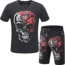 話題の新作到着半袖セットアップ  PHILIPP PLEIN 2色可選 2026...