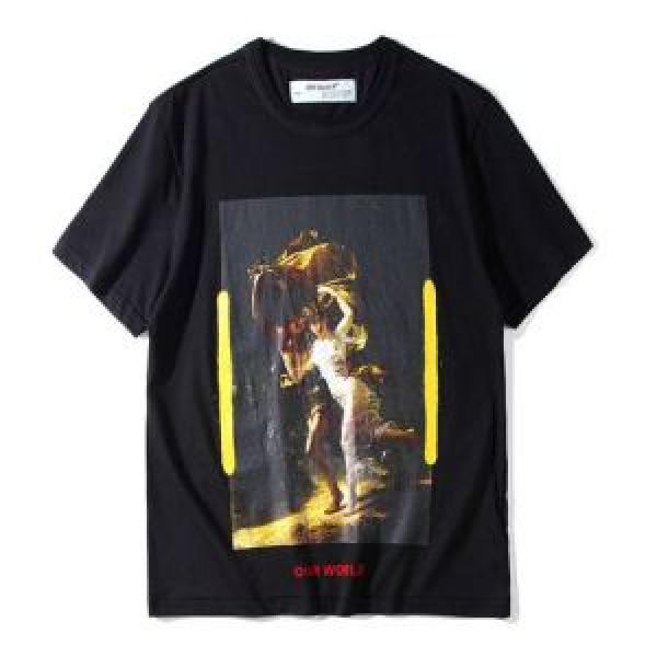 ファッション度アップ半袖Tシャツ Off-White オフホワイト 2色可選ミックス感が溢れる