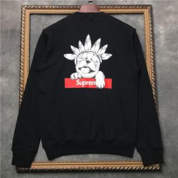 全国無料新品SUPREMEシュプリームパーカーコピー可愛いプリントブラック、ホワイトプルオーバーパーカー