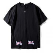 最終数量限り！半袖Tシャツ Off-White オフホワイト 2色可選縦には伸び...