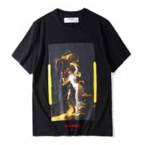 ファッション度アップ半袖Tシャツ Off-White オフホワイト 2色可選ミッ...