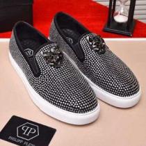 超目玉新作 フィリッププレイン PHILIPP PLEIN スリップオン稀少*入...