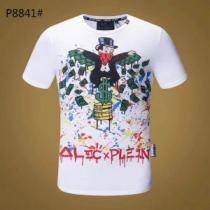 PHILIPP PLEIN 2色可選高感度アイテム 半袖/Tシャツスタイリッシュ...