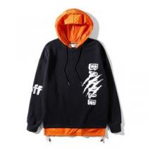 最近人気一番！Off-Whiteオフホワイトパーカー偽物フード付きメンズプルオー...