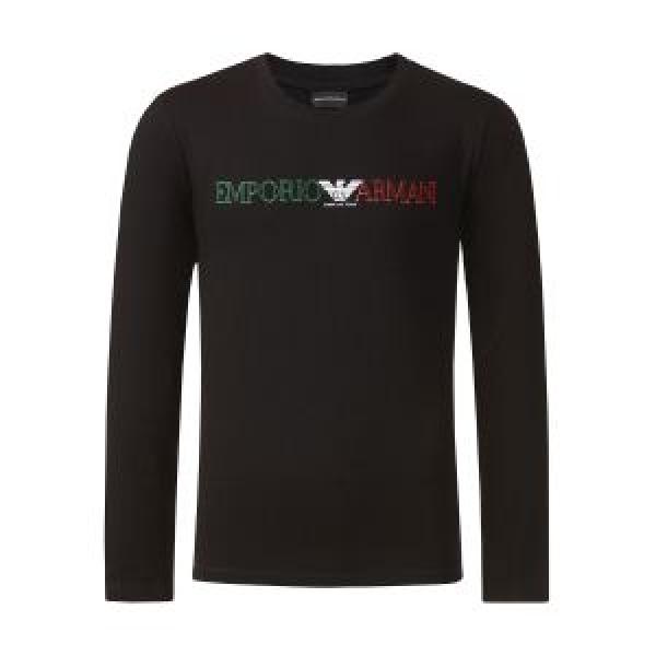 超激得高品質EMPORIO ARMANIアルマーニ tシャツ コピーロゴプリントカジュアル長袖カットソートップス3色可選