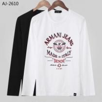 流行の注目ブランド 2色可選 アルマーニ ARMANI 長袖Tシャツ  海外限定...
