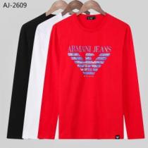 日本限定素材 アルマーニ ARMANI 日本限定素材 長袖Tシャツ 3色可選 今...