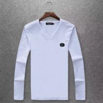 アルマーニ コピーARMANIメンズロングTシャツ無地6カラーVネックシンプルパネルデザイントップス長袖秋冬人気定番新品
