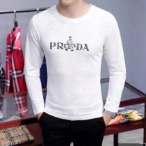 毎年流行り定番アイテムおすすめ プラダ PRADA  長袖 Tシャツ 2色可選 ...