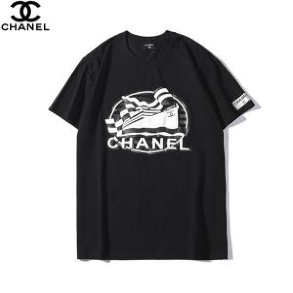 大人の華やかさを演出 大人っぽく見せ新作 CH CH 半袖Tシャツ 3色可選