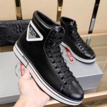 大人気 セール最新作 プラダ PRADA ハイトップシューズ 2色可選 新作アイ...