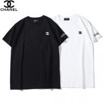 CH CH 半袖Tシャツ 2色可選 目を引く春夏トップス スタイルアップ効果