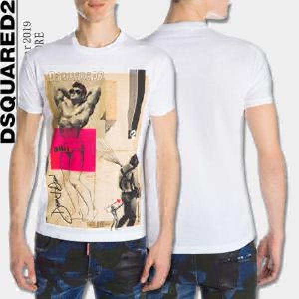 DSQUARED2 抜け感スゴイ ディースクエアード  Tシャツ/ティーシャツ今っぽいトレンド  2色可選