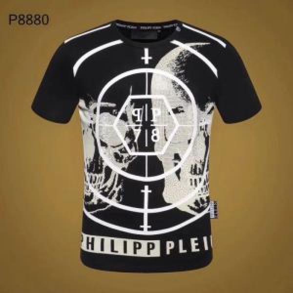 きちんと感が抜群 Tシャツ/ティーシャツ フィリッププレイン  2026春夏のトレンド新商品 2色可選PHILIPP PLEIN