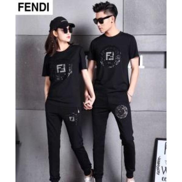 最新で一目惚れ半袖  FENDI フェンディ 上下セット安定感のある2026夏新作 男女兼用