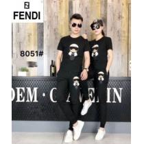 争奪戦必至！フェンディ絶対チェックしたい 半袖 上下セット男女兼用 FENDI ...