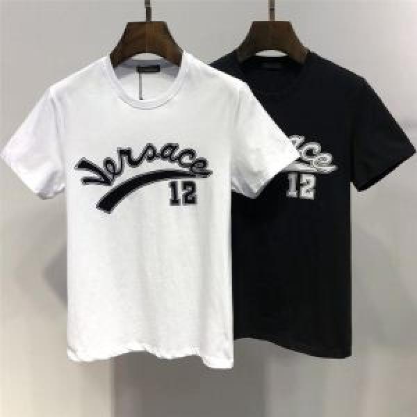 半袖Tシャツ 2色可選 2026春夏も引き続き人気セール スタイルアップ効果 VERSACE ヴェルサーチ