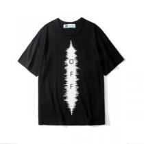 夏らしい季節感 Off-White オフホワイト 半袖Tシャツ OFF BLAC...