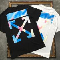Off-Whiteグッと大人っぽい印象に オフホワイト Tシャツ/半袖 2色可選...