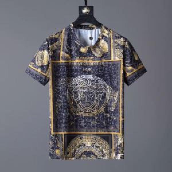 春夏の流行り2026新品 ヴェルサーチ VERSACE 在庫手元にあり即発セール必需品Tシャツ/半袖