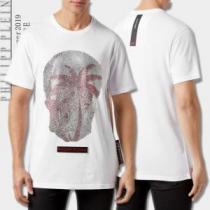 PHILIPP PLEIN Tシャツ/半袖トレンドアイテムとして継続 2色可選フ...