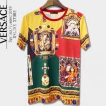 人気上昇中 ヴェルサーチ2026限定 男性に人気 VERSACE Tシャツ/半袖...