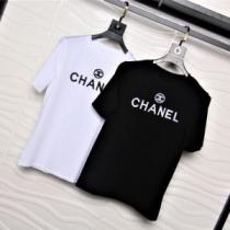 半袖Tシャツ お洒落トレンド人気 CH CH  2色可選 きちんと感...