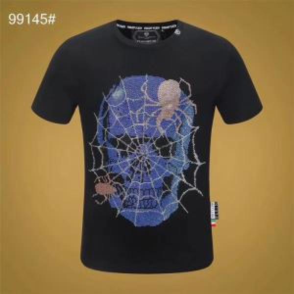 普段使いにも最適なアイテム 半袖Tシャツ ストリート感あふれ フィリッププレイン PHILIPP PLEIN